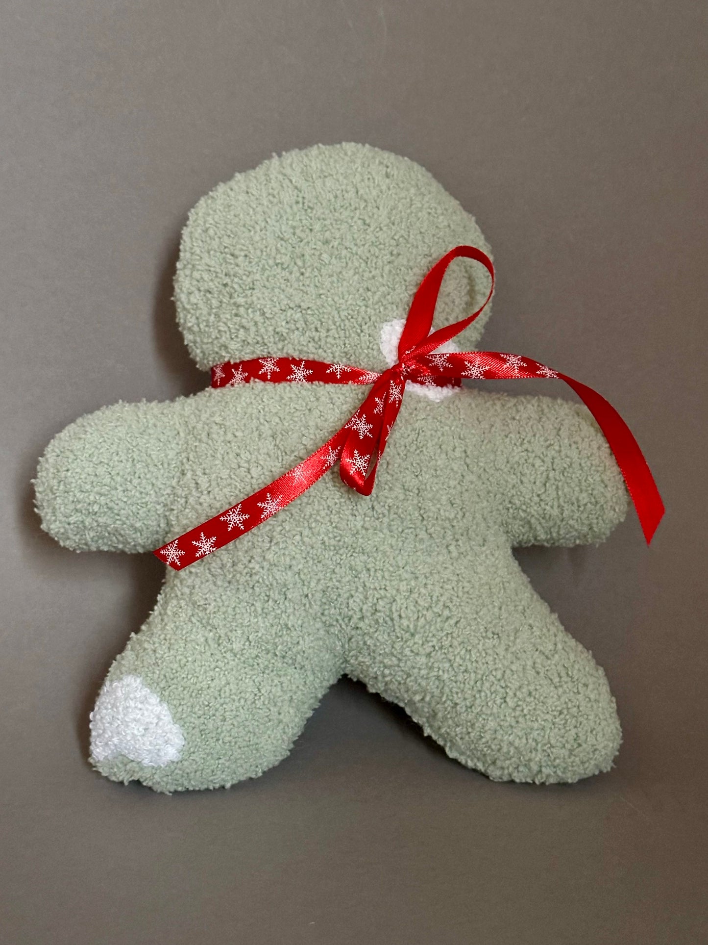 Sofortkauf | Lebkuchenmann Teddy mint mit Herzen (rote Schleife)