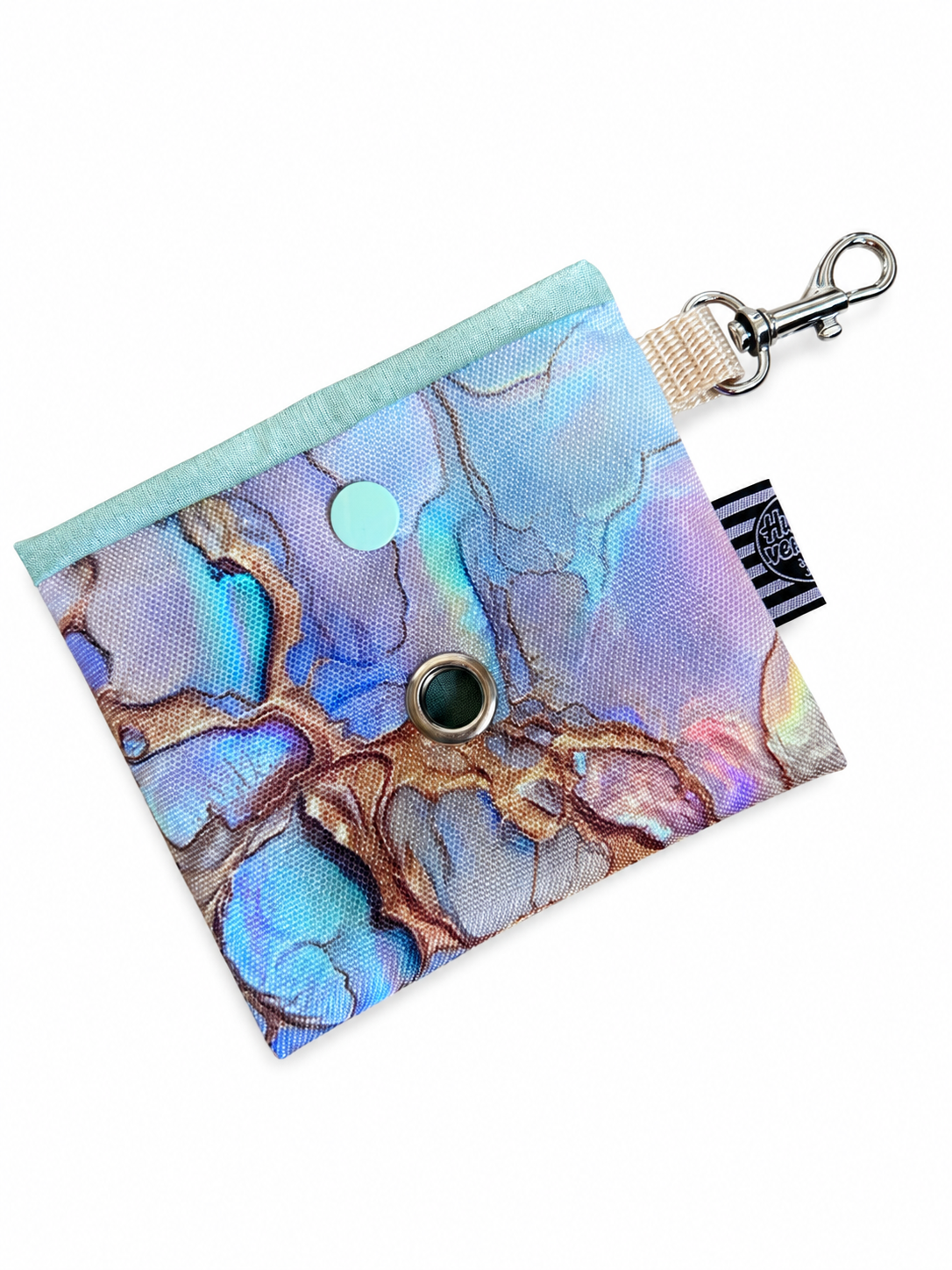 Sofortkauf | Kotbeutelspender Abstrakt Liquid Art mint (Oxford - Gewebe)