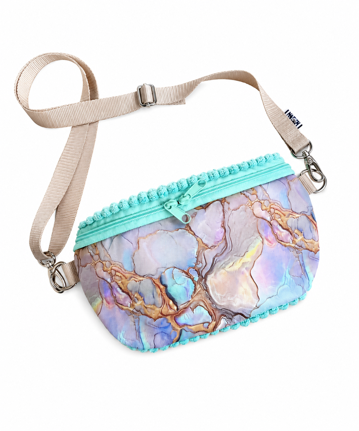 Sofortkauf | Bauchtasche Abstrakt Liquid Art mint (Oxford - Gewebe)