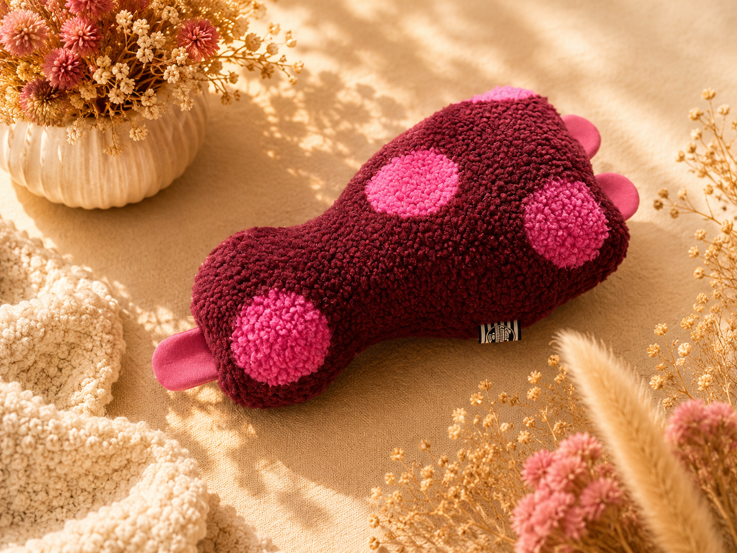 Kuschelkollektion Teddy Punkte pink