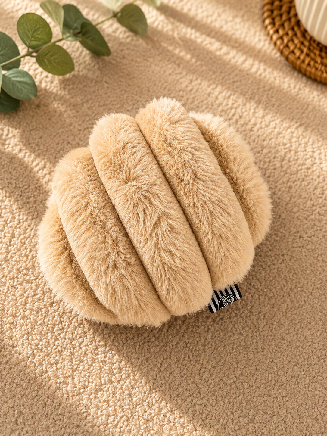 Kuschelkollektion aus Wellnessfleece taupe mit beige