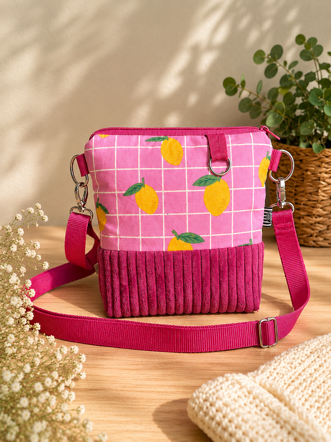 Gassitasche Walk & Go Zitronen rosa