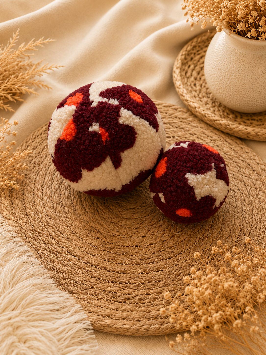 Kuschelkollektion Teddystoff Blumen Beere