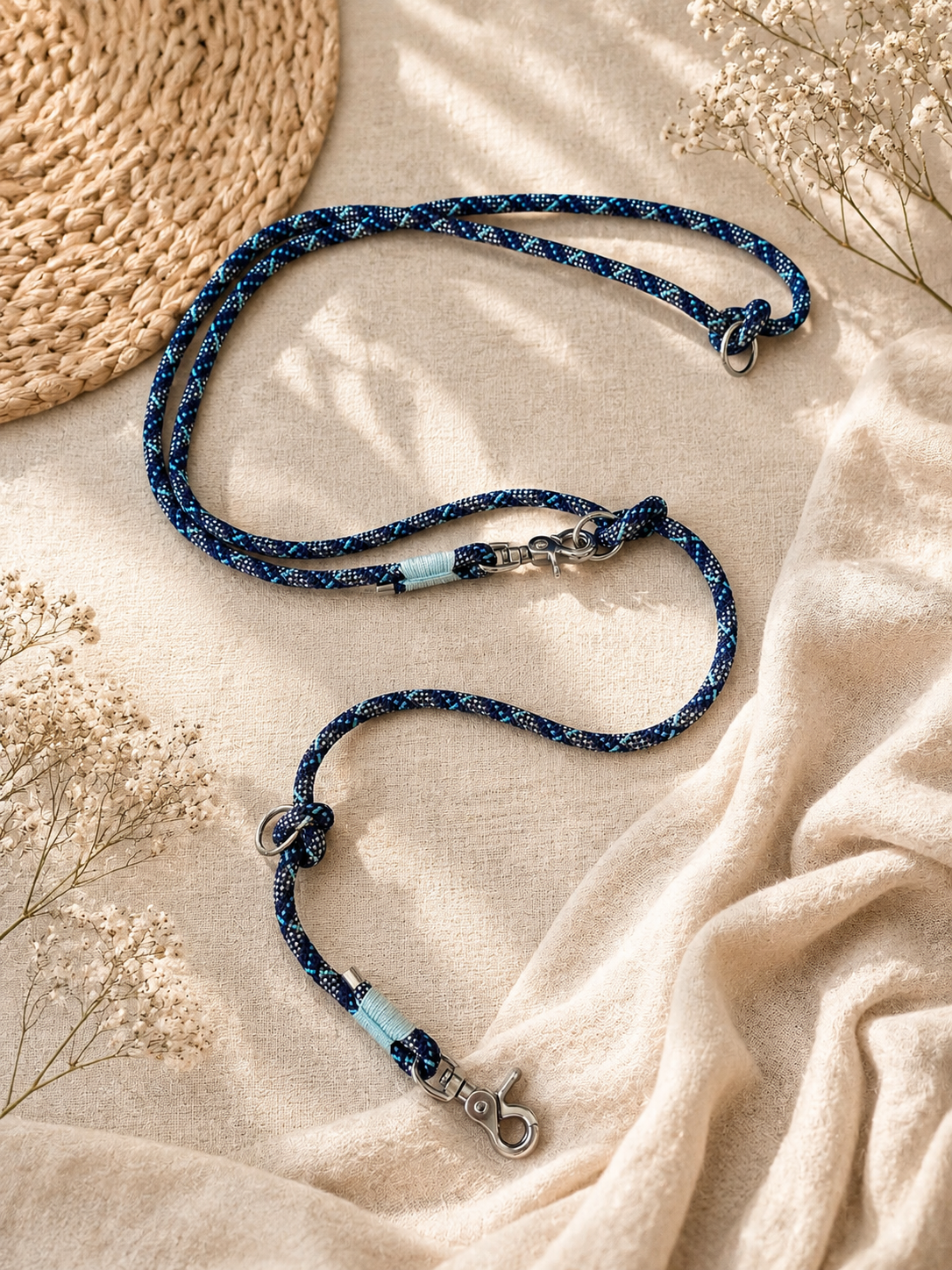 Sofortkauf || Tauleine Blau / Beige - 200 cm, 8mm