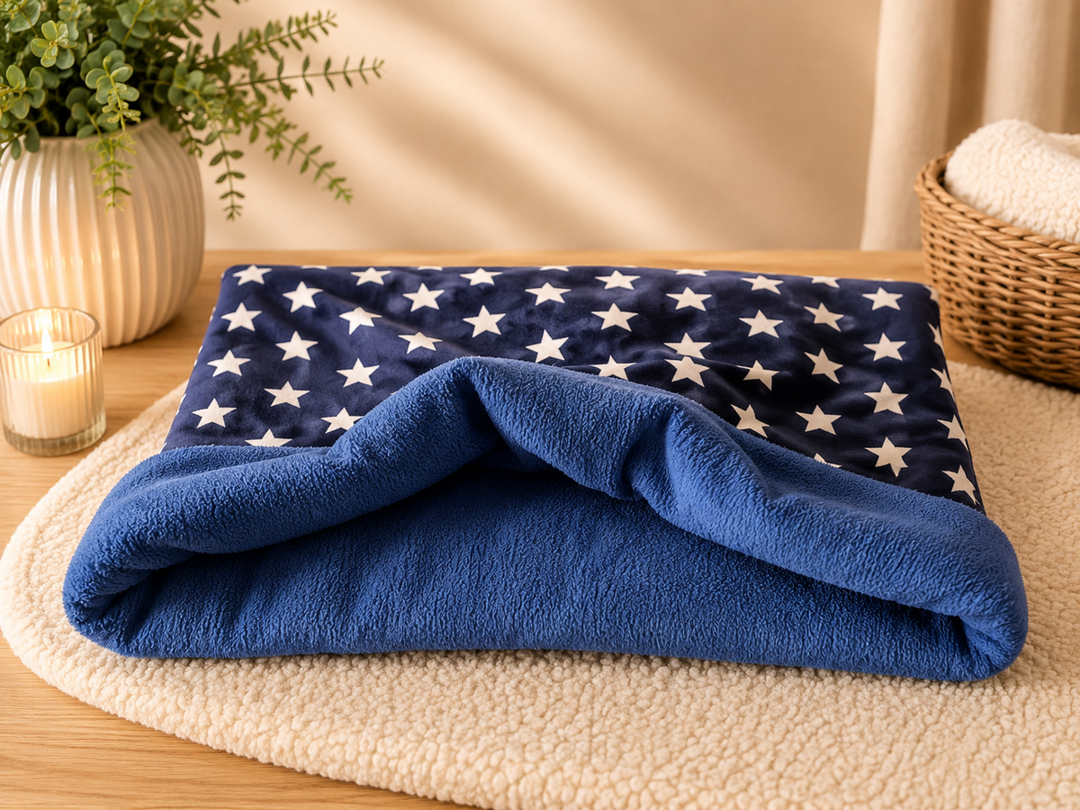 Kuschelsack Sterne dunkelblau 80 x 110 cm