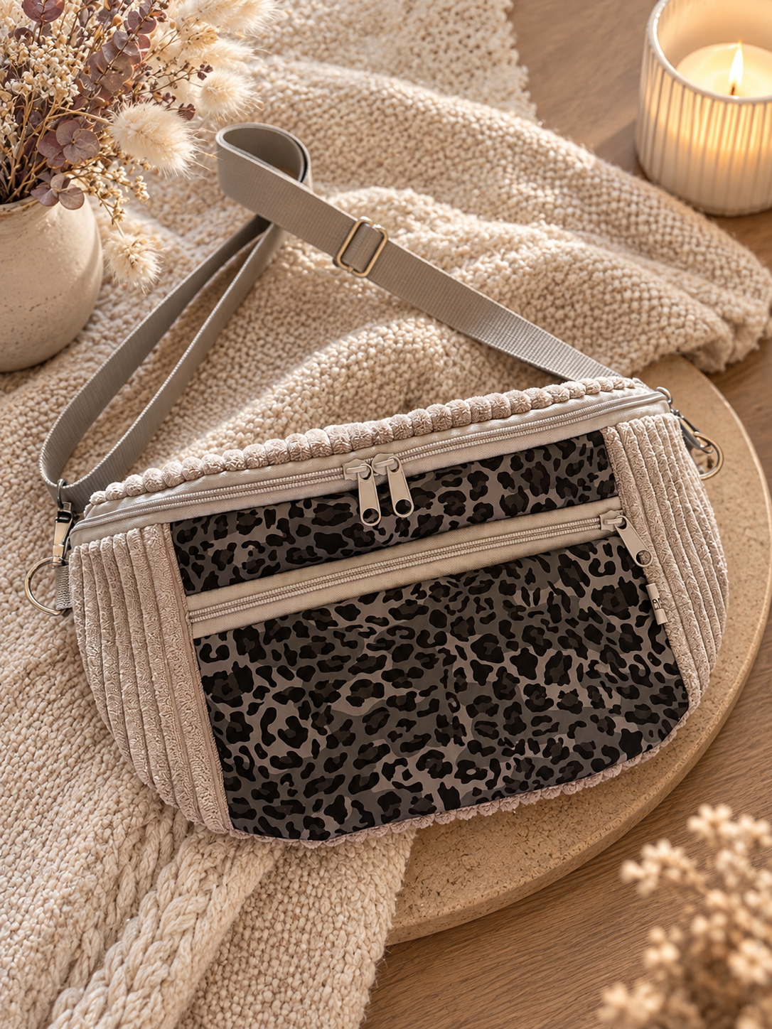 Bauchtasche Leo Grau