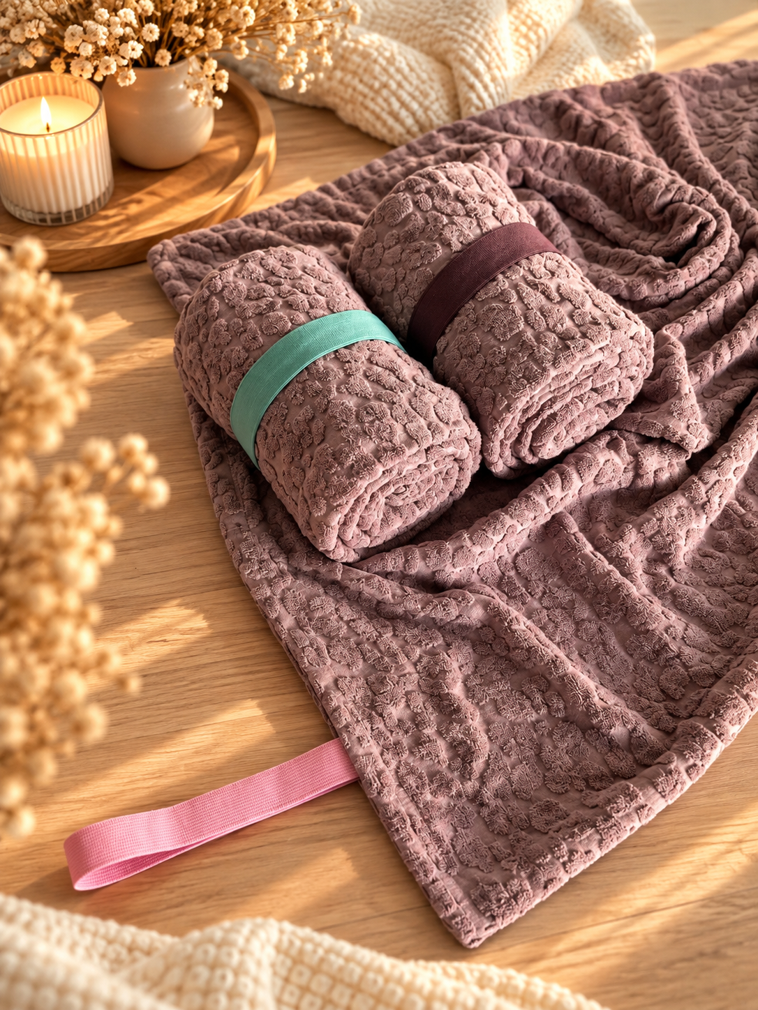 Roll & Go Hundehandtuch mauve