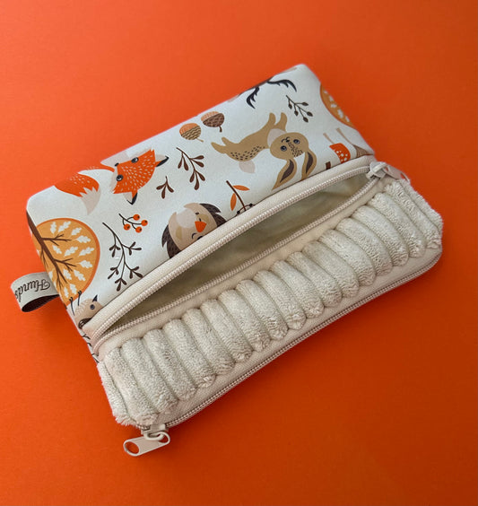 Aufbewahrungstasche "Waldtiere beige"