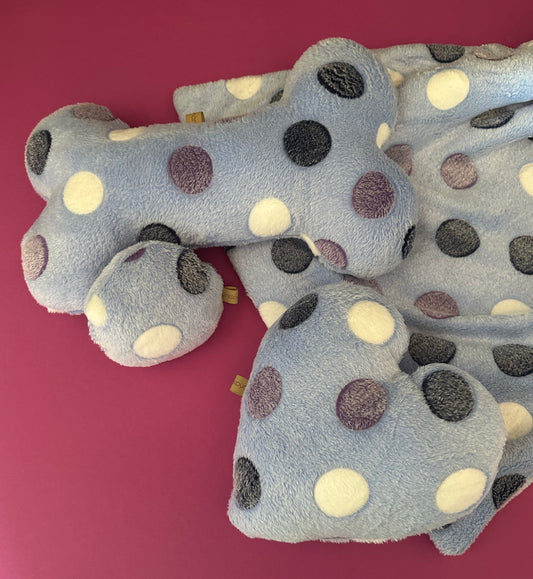 Fertig für dich: Kuschelkollektion Punkte hellblau - sofort verfügbar!