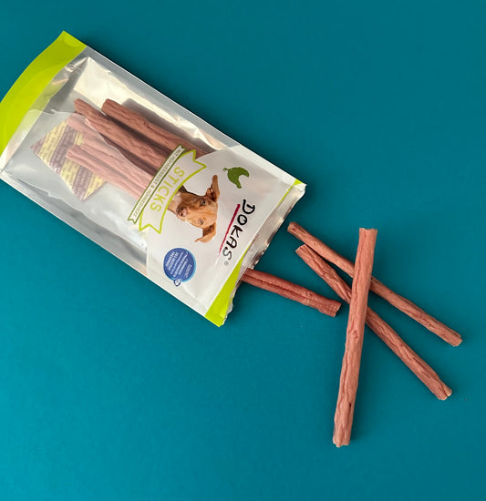 DOKAS Sticks mit Hühnerbrust und Hühnerherz, 60 g