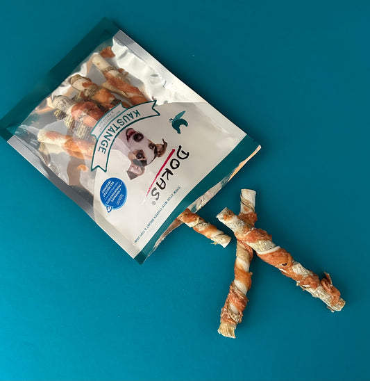 DOKAS Kaustange mit Hühnerbrust & Fischhaut, 170g