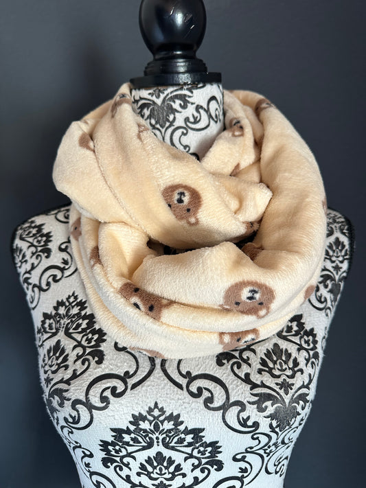 Sofortkauf | Loopschal Bärchenköpfe beige