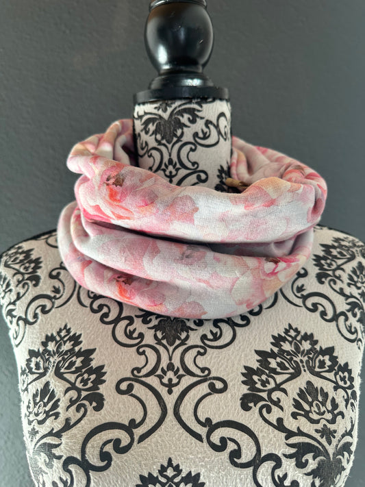 Sofortkauf | Halssocke Blumen rosa (Alpenfleece)