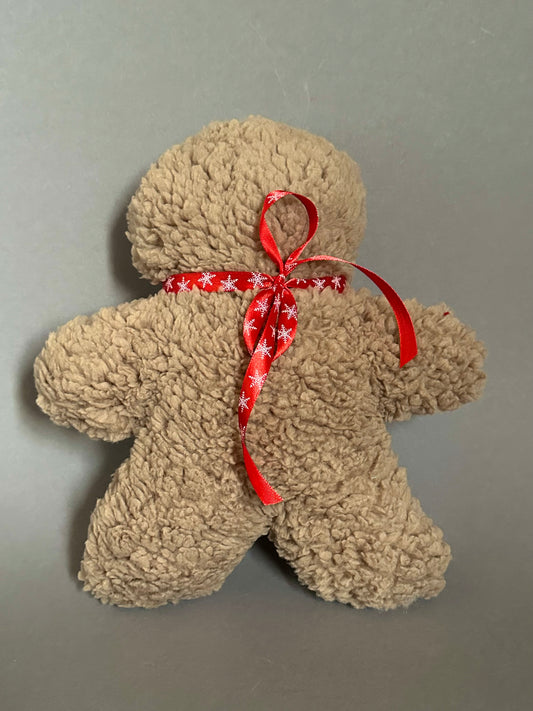 Sofortkauf | Lebkuchenmann Teddy braun (rote Schleife)