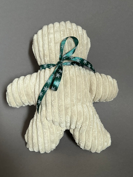 Sofortkauf | Lebkuchenmann Samtcord beige (grüne Schleife)