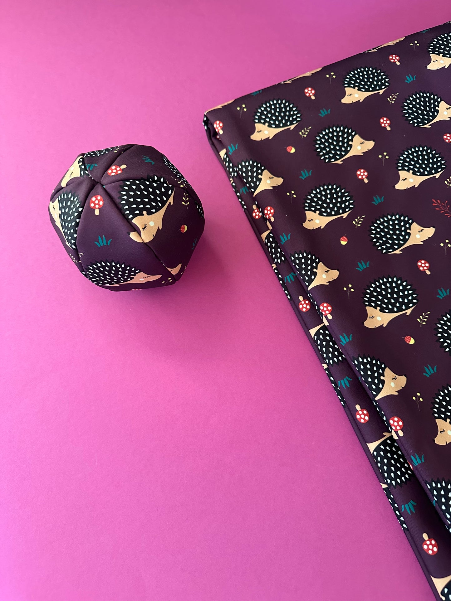 Geschenkebox Igel (mittelgroßer Ball + 70 x 100 cm Softshelldecke)