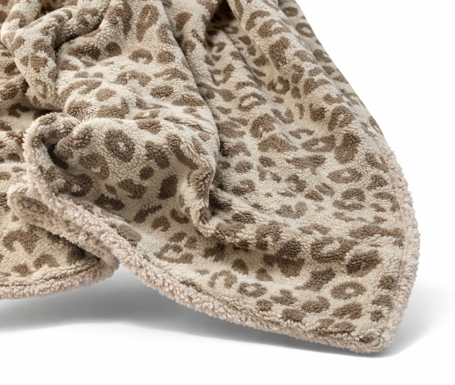 Sofortkauf | XXL Kuscheldecke Teddystoff Leo beige