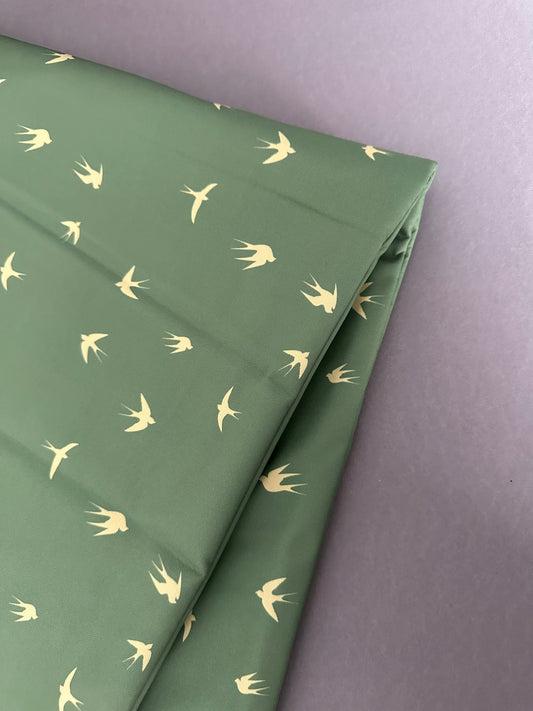 Outlet: Softshelldecke Schwalben grün 70 x 100 cm (komplett Softshell)