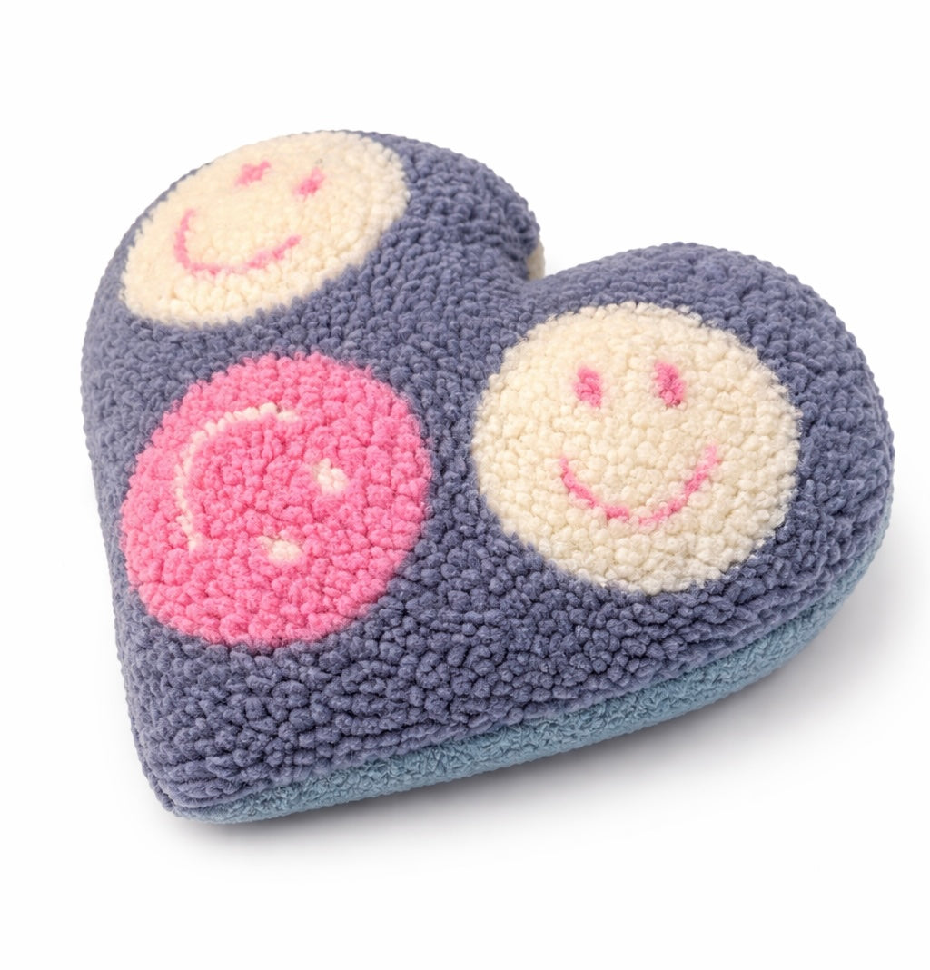 Kuschelkollektion Teddystoff Smiley hellblau