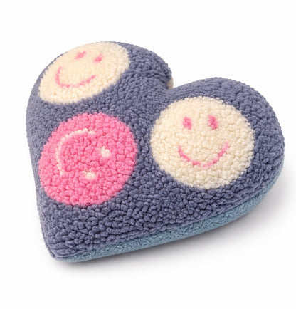 Kuschelkollektion Teddystoff Smiley hellblau