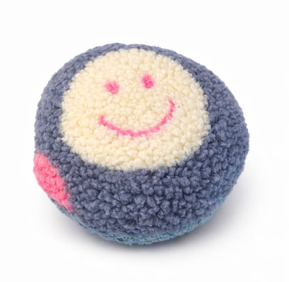 Kuschelkollektion Teddystoff Smiley hellblau