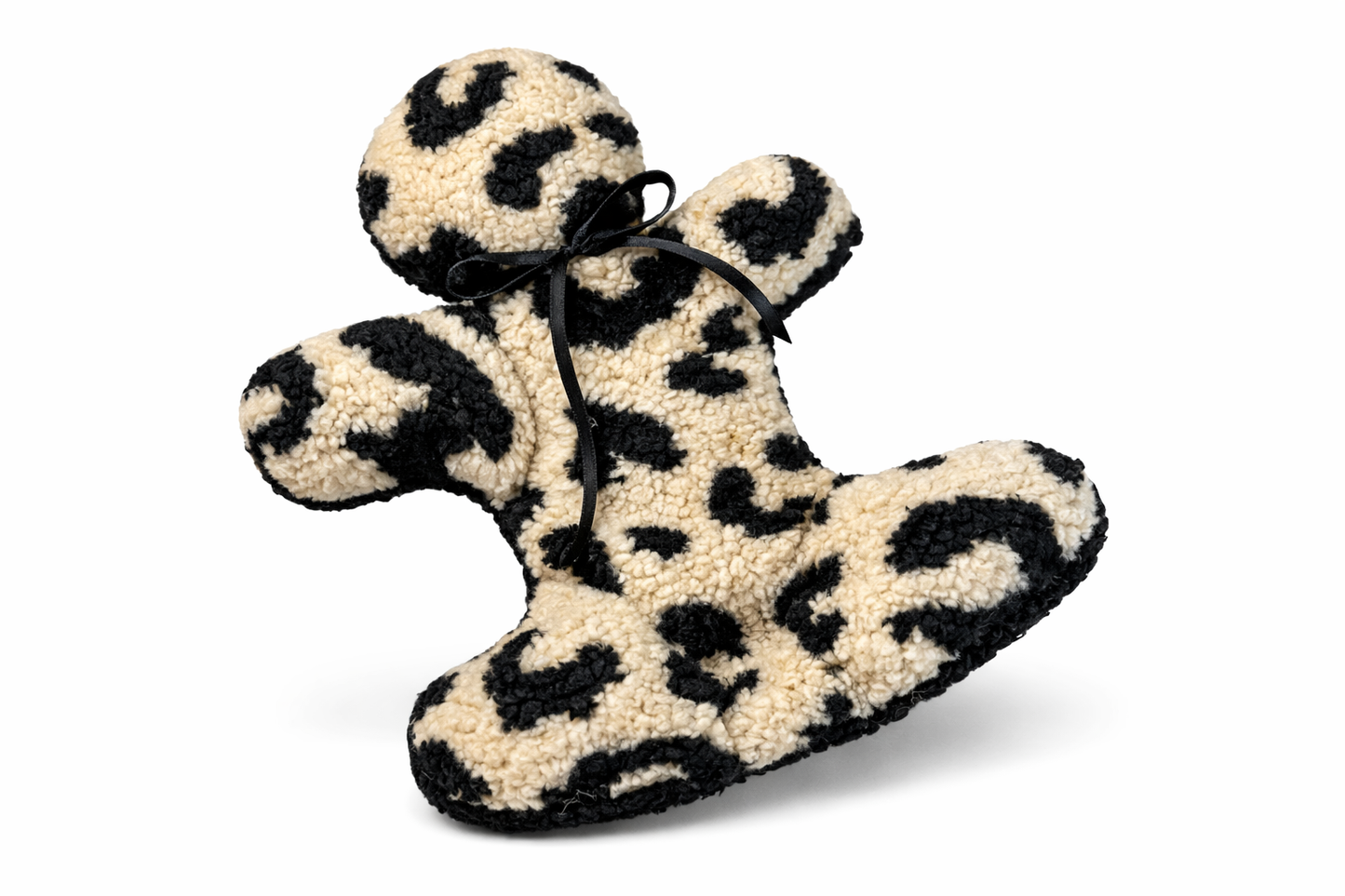 Kuschelkollektion Teddystoff Leo Beige / Schwarz