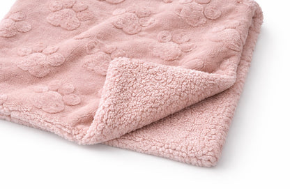 Kuschelkollektion Wellnessfleece Pfoten rosa