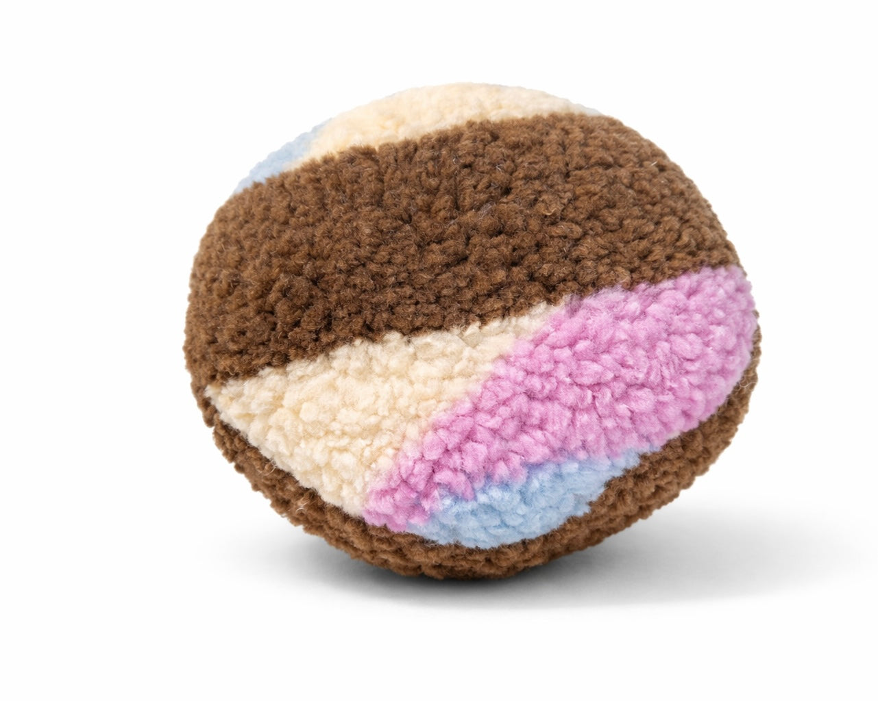 Kuschelkollektion Teddystoff Abstrakt hellblau / braun