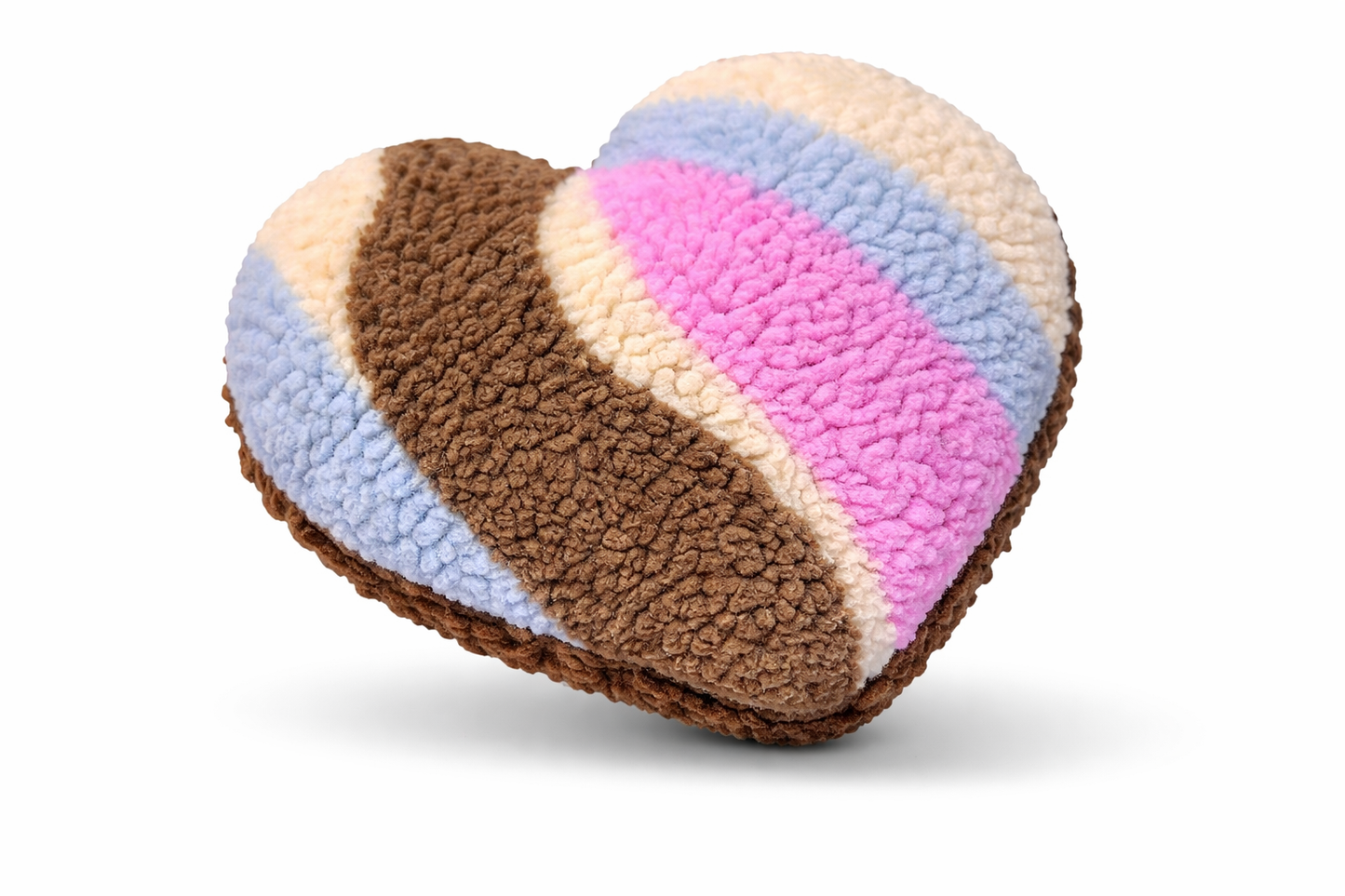 Kuschelkollektion Teddystoff Abstrakt hellblau / braun