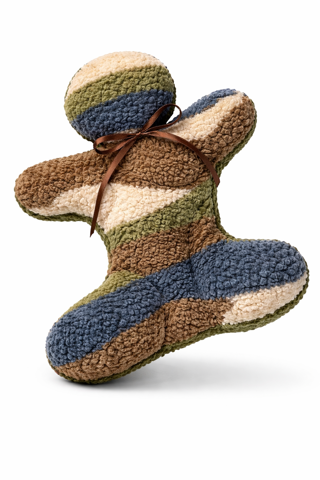 Kuschelkollektion Teddystoff Abstrakt oliv / braun