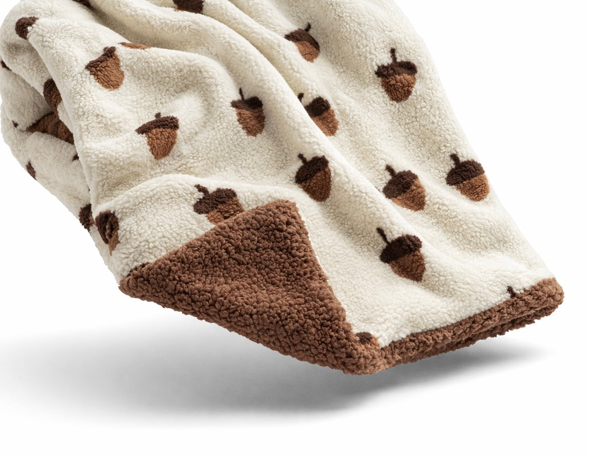 Kuschelkollektion Teddystoff Eicheln