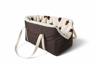 Sofortkauf | Hundetasche Softshell braun mit Teddy Eicheln