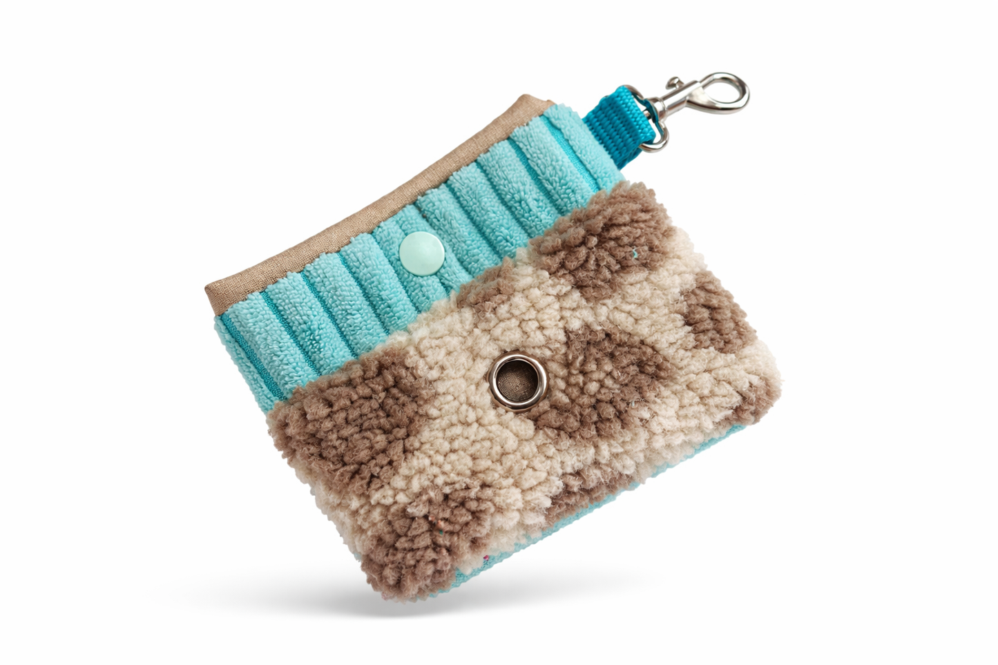 Sofortkauf | Kotbeutelspender Teddy Leo beige mit mint