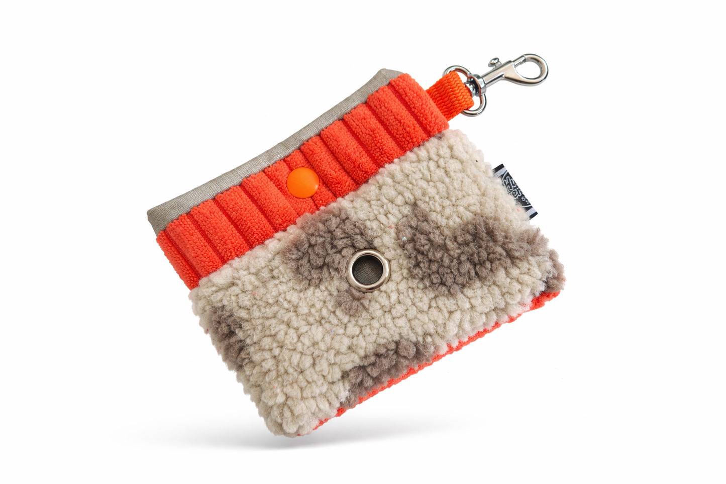 Sofortkauf | Kotbeutelspender Teddy Leo beige mit orange