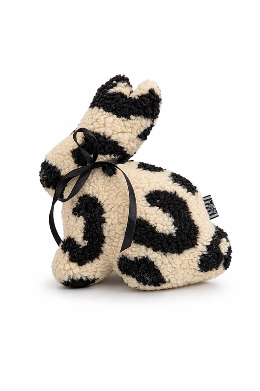 Lieblingshase Lotti Teddy Leo beige schwarz (schwarze Schleife)