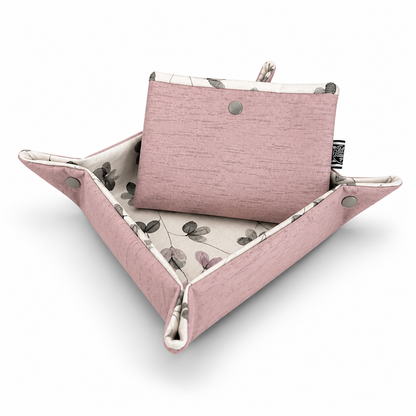Sofortkauf | faltbarer Napf Rosa mit Blumenranke