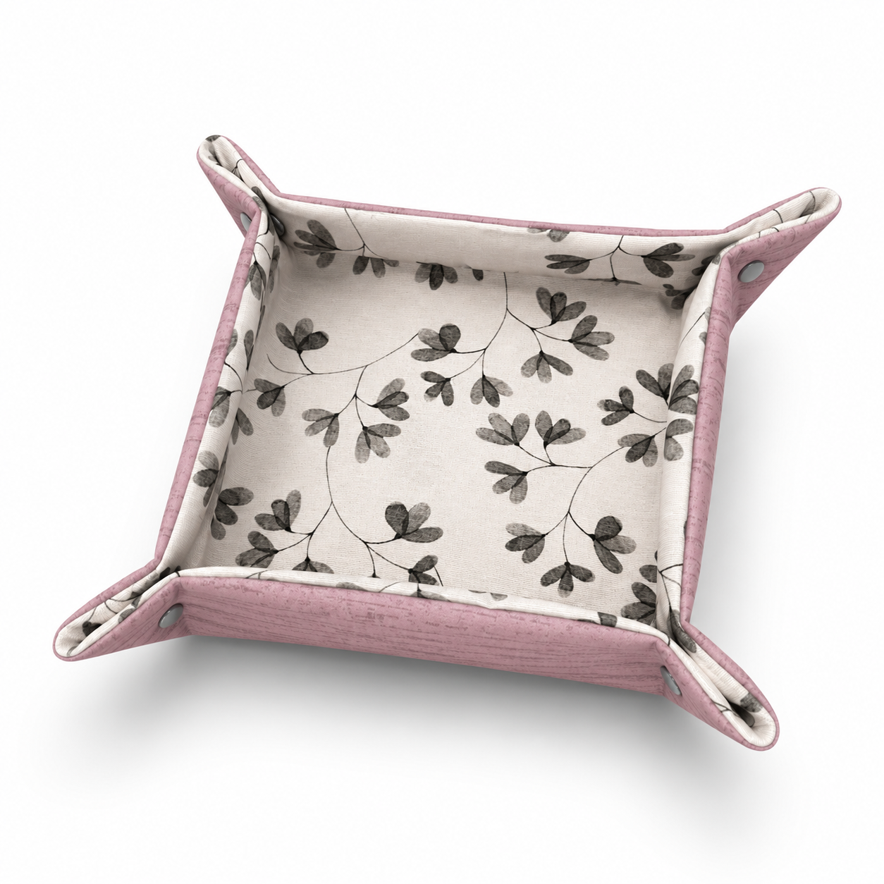 Sofortkauf | faltbarer Napf Rosa mit Blumenranke