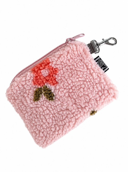 Sofortkauf | Taschenzwerg Teddyplüsch Blümchen hellrosa