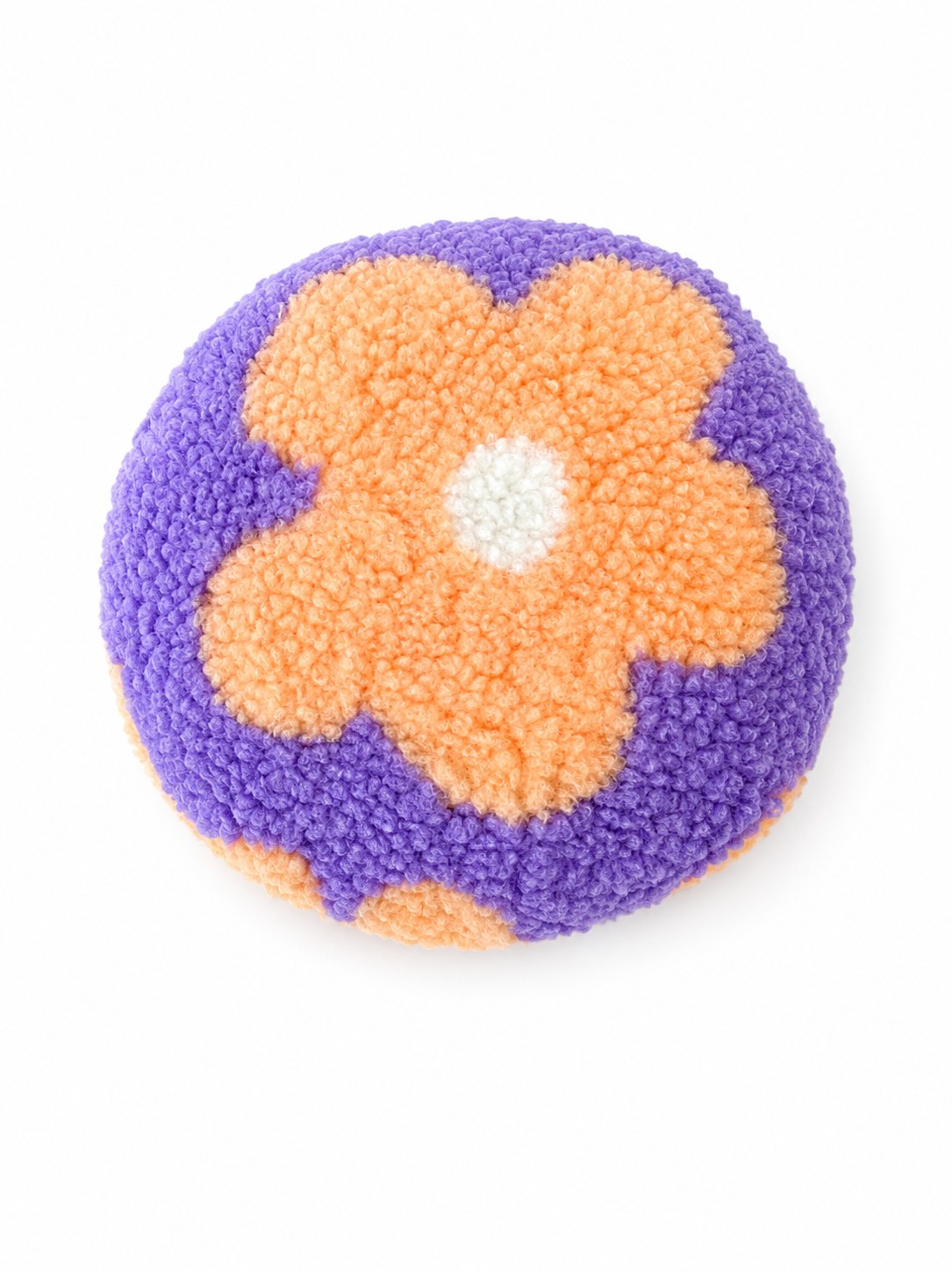 Kuschelkollektion Teddystoff Blumen orange