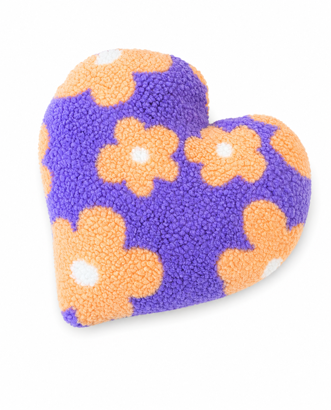 Kuschelkollektion Teddystoff Blumen orange