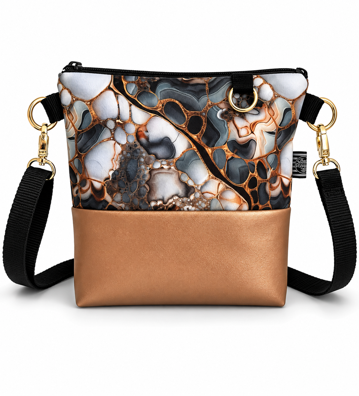 Gassitasche Walk & Go Abstrakt Liquid Art schwarz (Oxford - Gewebe)