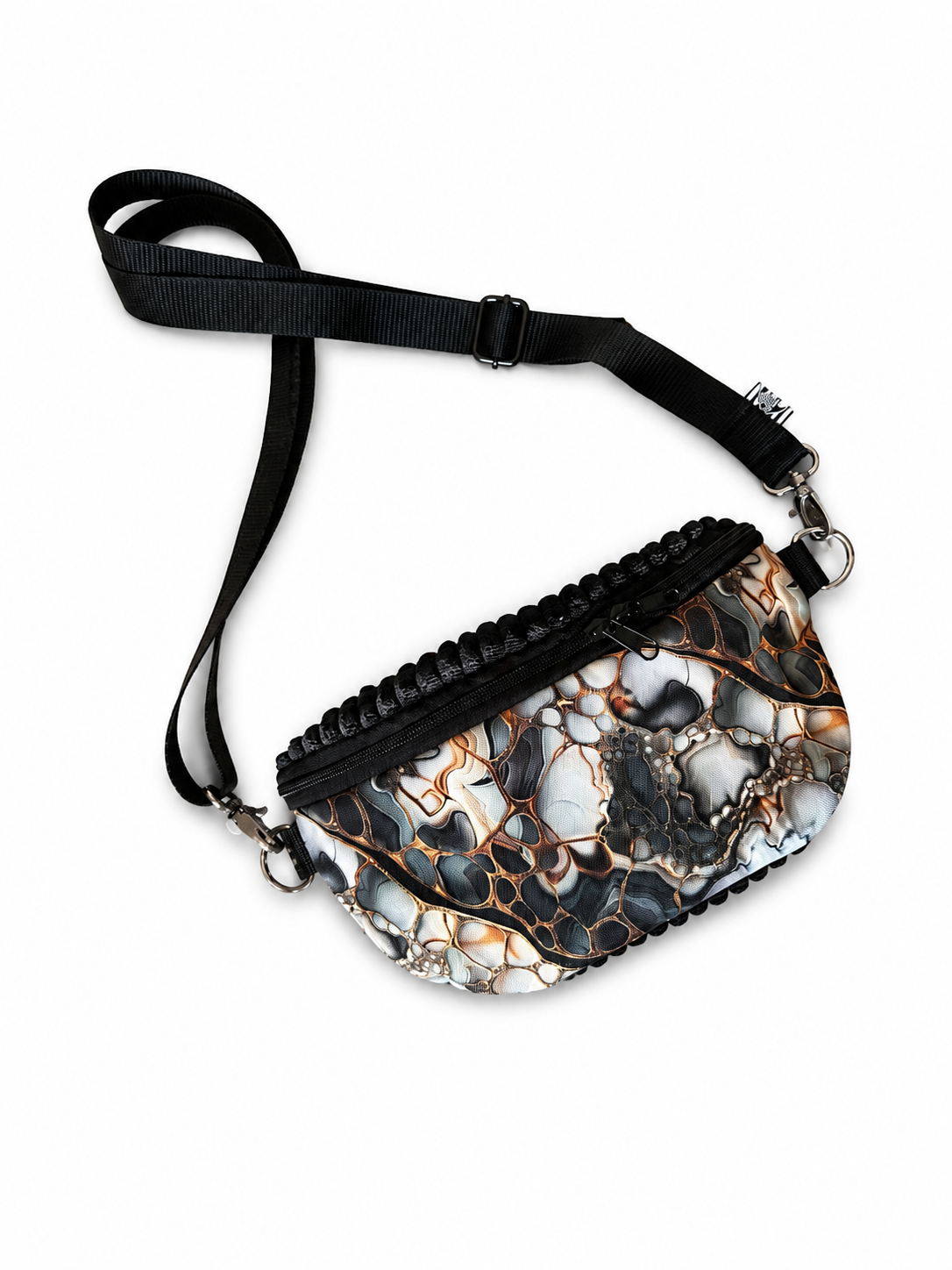 Sofortkauf | Bauchtasche Abstrakt Liquid Art schwarz (Oxford - Gewebe)