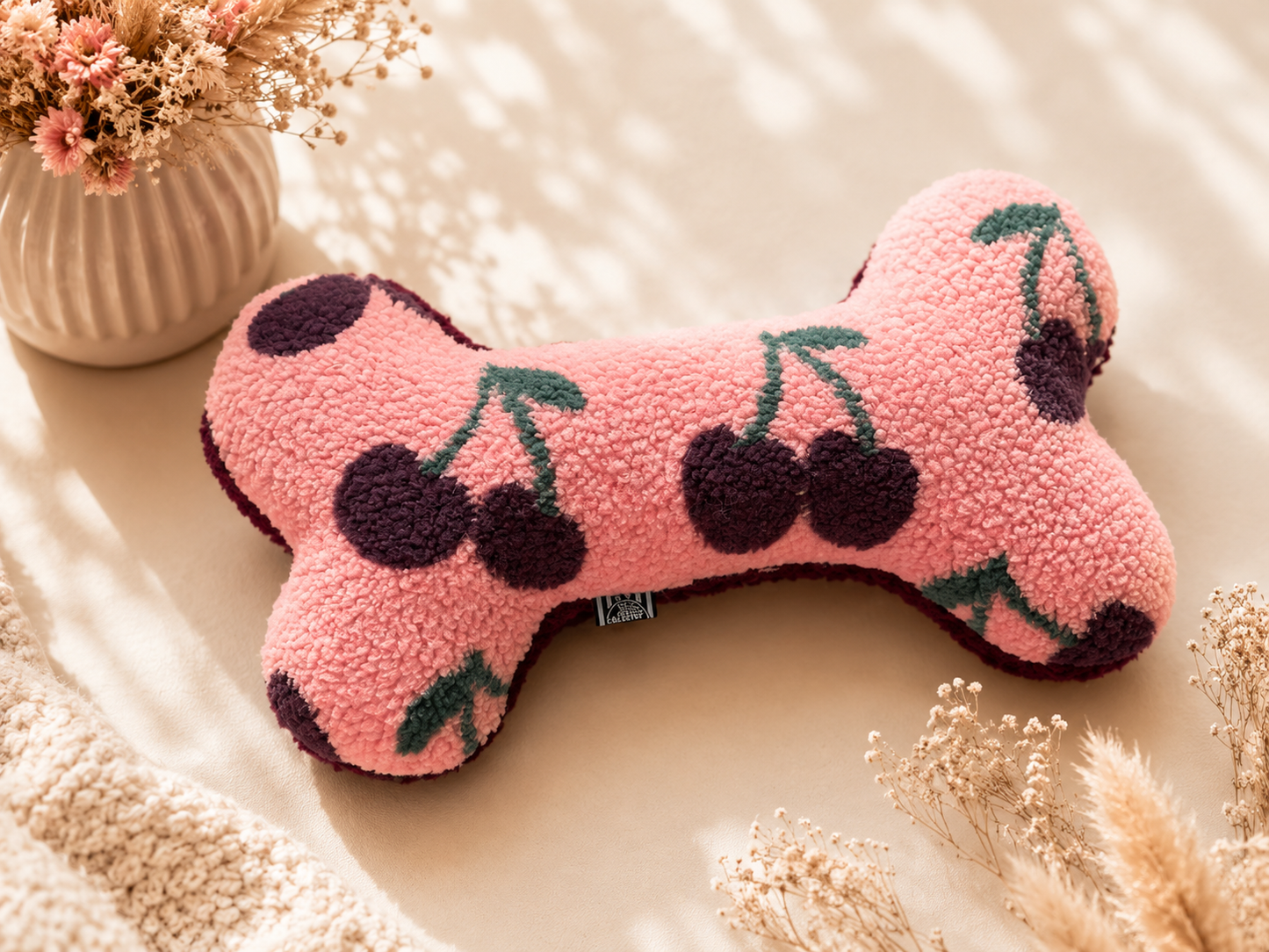 Kuschelkollektion Teddy Kirschen rosa