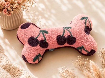 Kuschelkollektion Teddy Kirschen rosa