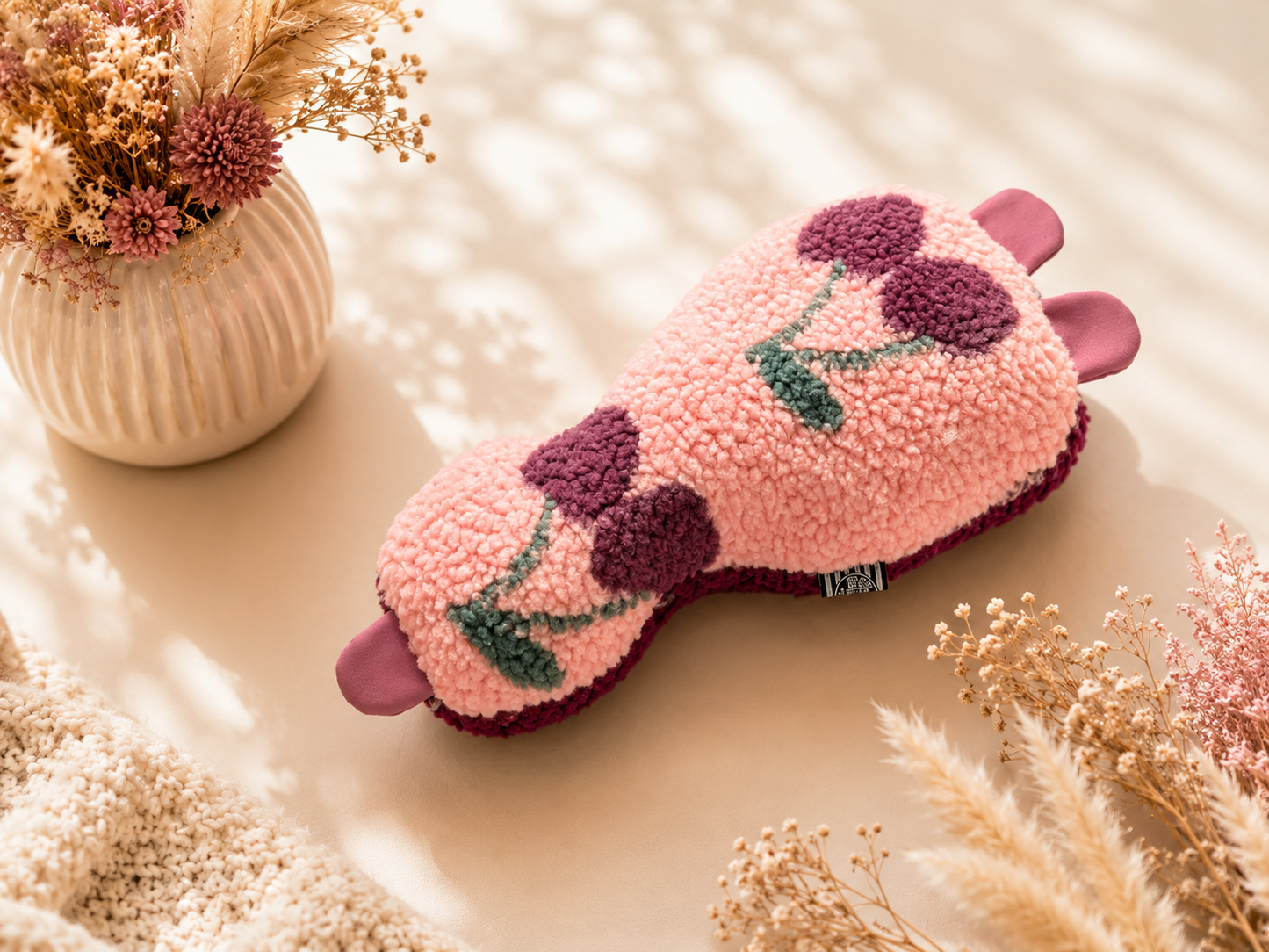 Kuschelkollektion Teddy Kirschen rosa