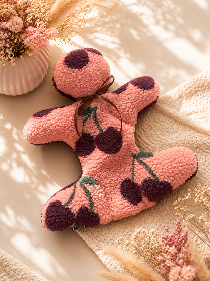 Kuschelkollektion Teddy Kirschen rosa