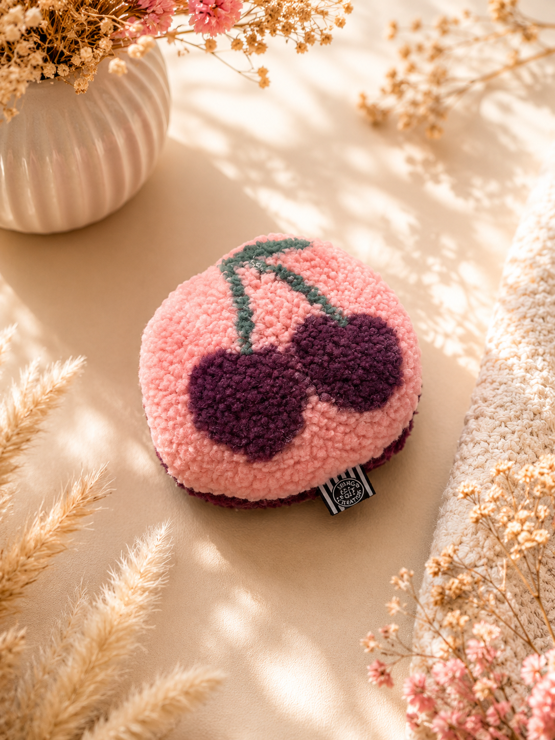 Kuschelkollektion Teddy Kirschen rosa
