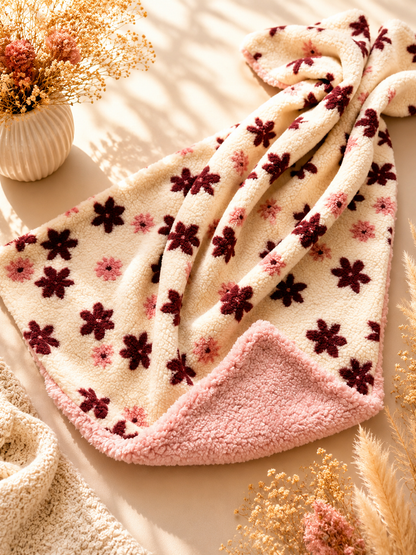 Kuschelkollektion Teddy kleine Blüten beige