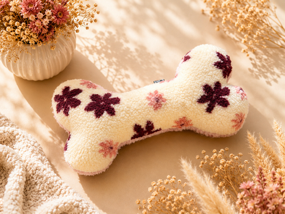 Kuschelkollektion Teddy kleine Blüten beige