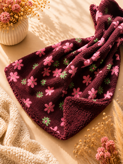 Kuschelkollektion Teddy kleine Blüten beere